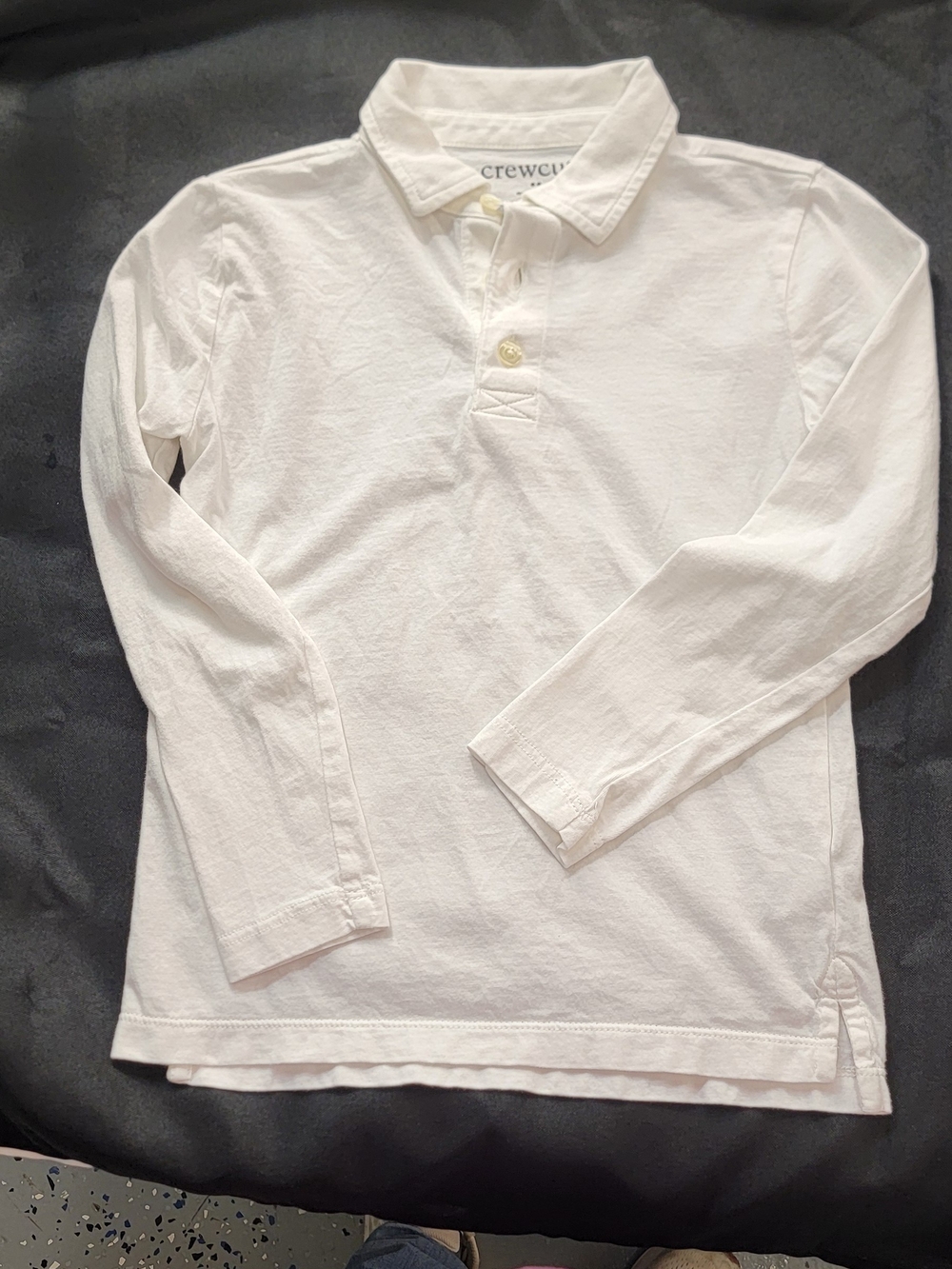 J. Crew White Long-Sleeve Polo Top for Kids